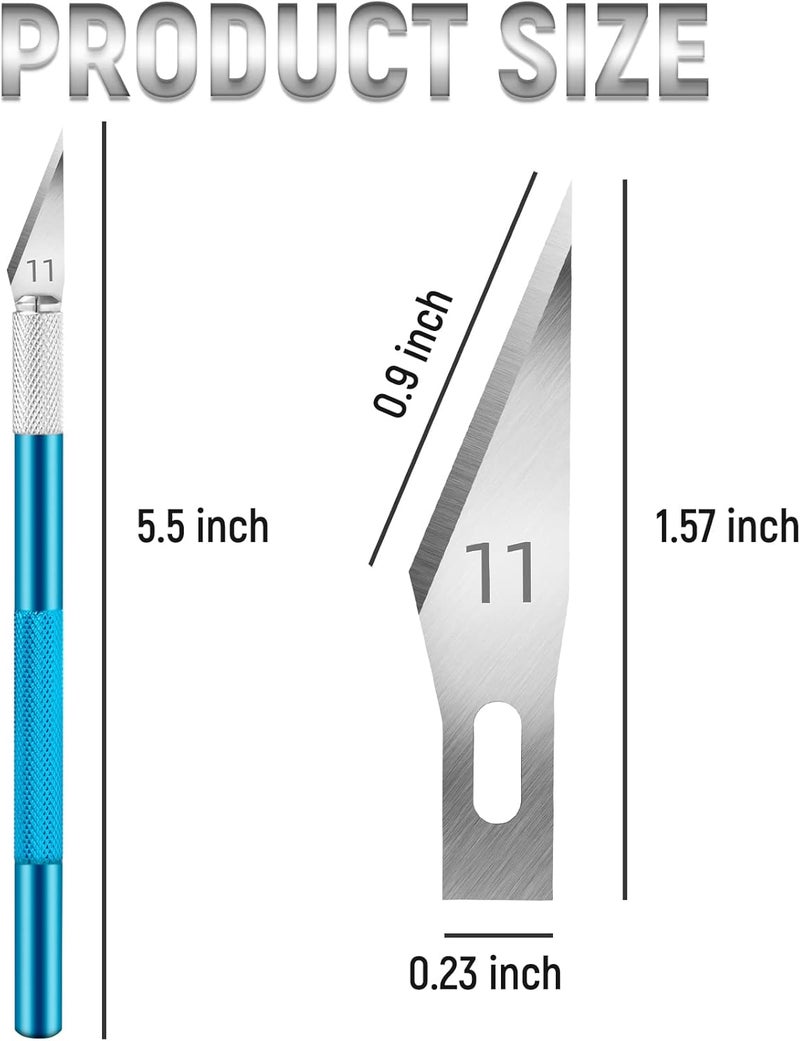 Jetmore 10 Pack Exacto Knife Set, Precision Craft and Hobby Knife for DIY Projects, Scrapbooking, Pumpkin Carving, and Art Cutting - Image 2